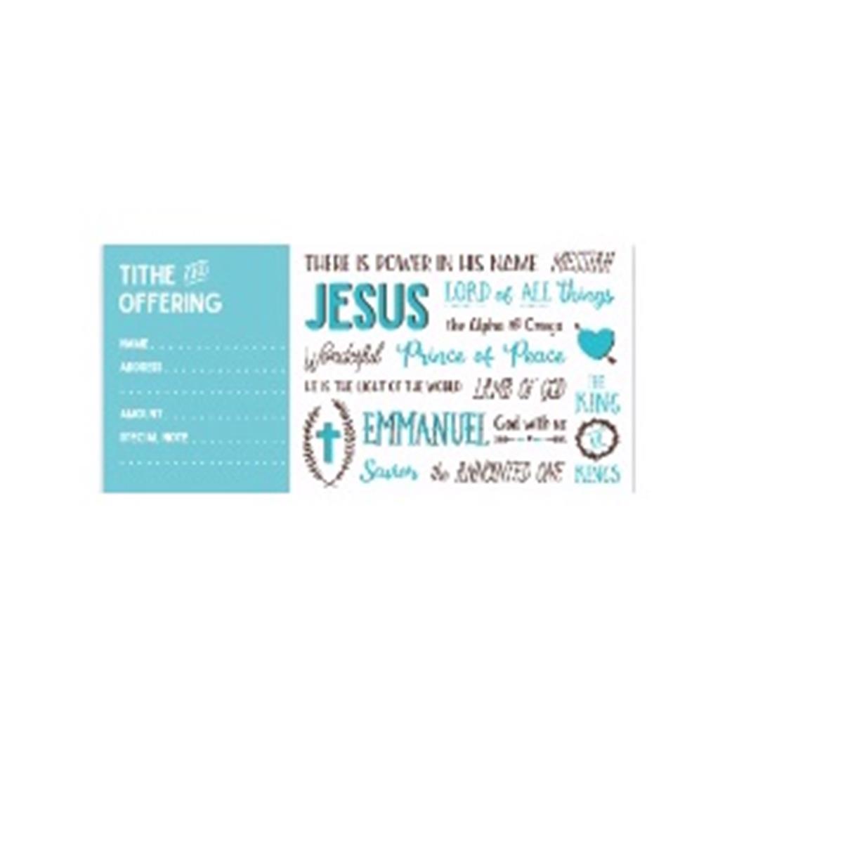 Offering Envelope Names of Jesus - Pack of 100