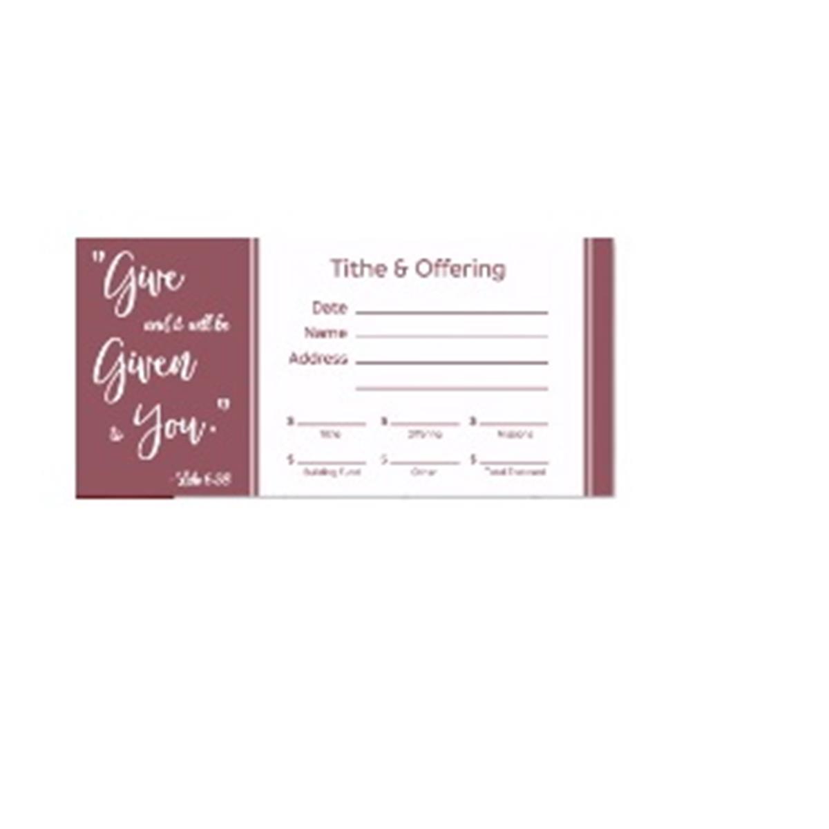 Offering Envelope Give Luke 6isto38 - Pack of 100 - White
