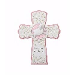 135906 7 in. Baptized in Christ Cross - PinkPack of 2