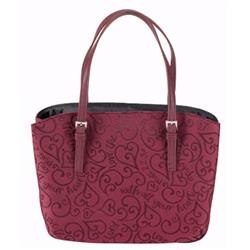 Wedge Bible Cover - Burgundy - Extra Large - Jacquard Imprint