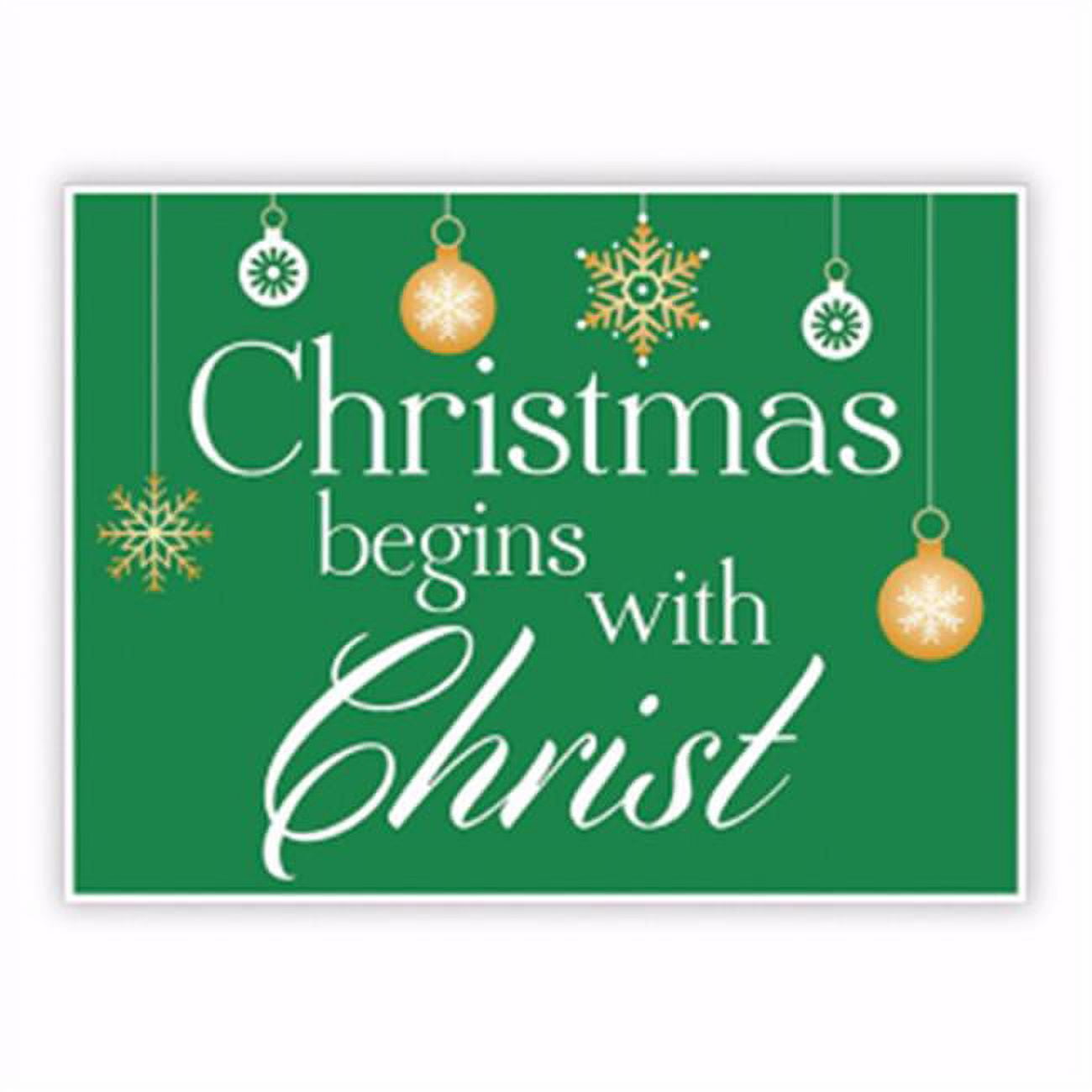 Picture of CB Gift 163883 24 x 18 in. Christmas Begins with Christ Yard Sign