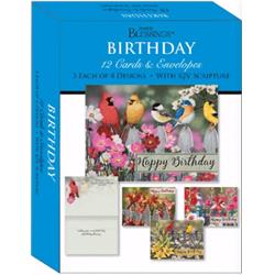 Picture of Crown Point Graphics 164482 Shared Blessings-Birthday Birds Boxed Card - Box of 12