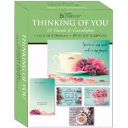 Picture of Crown Point Graphics 164487 Shared Blessings-Thinking of You Gentle Thoughts Boxed Card - Box of 12