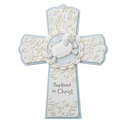 135907 7 in. Baptized in Christ Blue CrossPack of 2