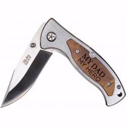 Picture of P. Graham Dunn 147455 3.25 in. Blade My Dad My Hero Pocket Knife