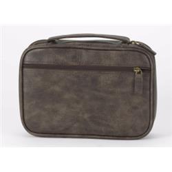 155922 Antique Leather Look Bible Cover, Brown - Extra Large