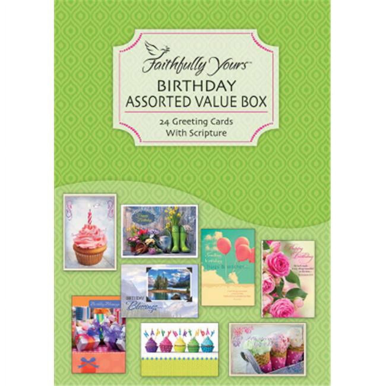 Faithfully Yours  Value Birthday Boxer Card, Assorted Design - Pack of 24