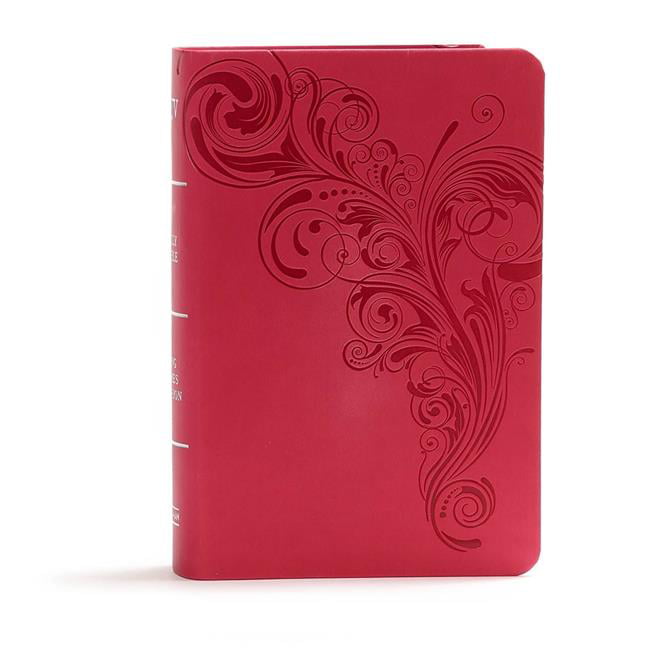 Picture of B & H Publishing 134384 KJV Large Print Compact Reference Bible&#44; Pink Leather Touch