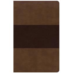 Picture of B & H Publishing 134398 KJV Large Print Personal Size Reference Bible&#44; Saddle Brown Leather Touch