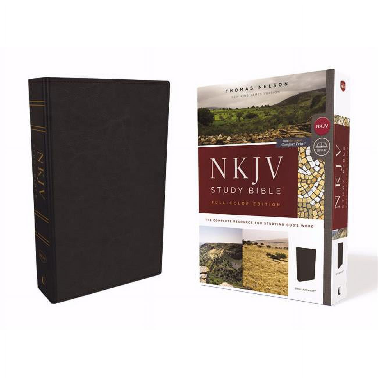 171208 NKJV Study Bible - Full-Color - Comfort Print, Black Leathersoft