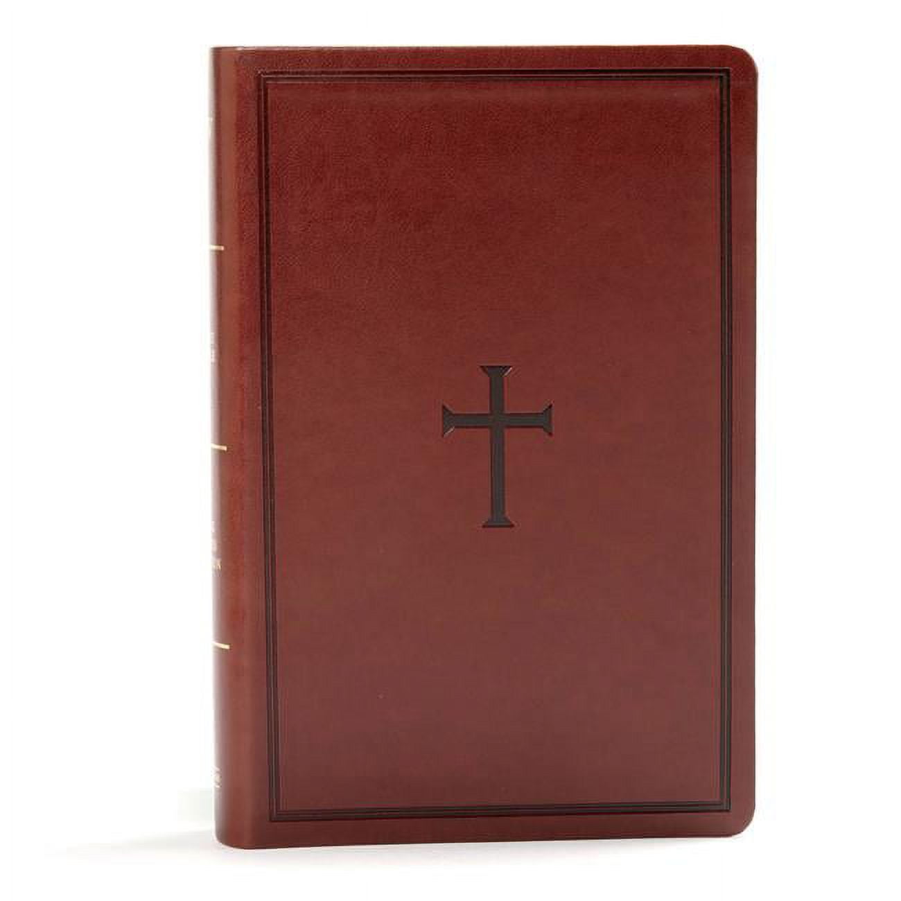 Picture of B & H Publishing 134391 KJV Large Print Personal Size Reference Bible&#44; Brown Leather Touch
