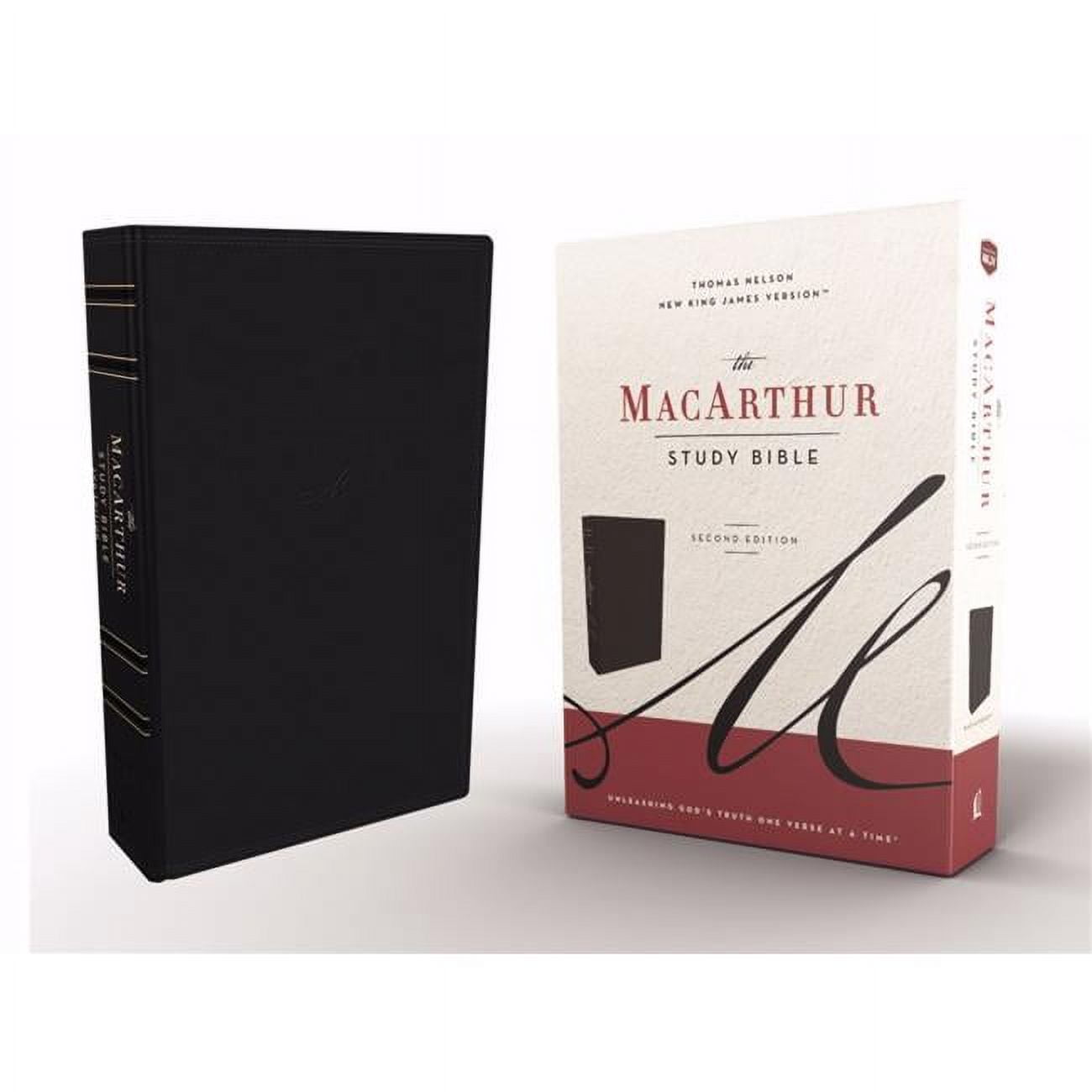 NKJV MacArthur Study Bible - 2nd Edition - Comfort Print, Black Leathersoft