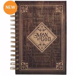 Man of God Wirebound Journal - Large - Oct