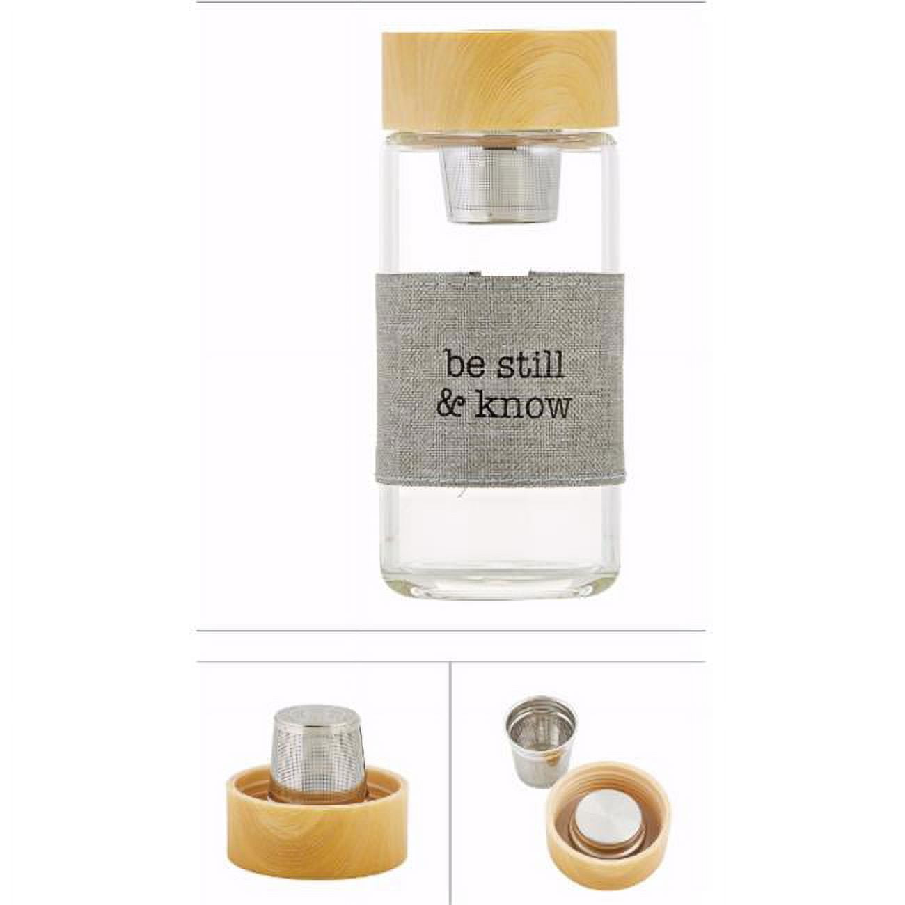 Picture of CB Gift 137060 Be Still &amp; Know Tea Infuser Bottle - 6 in. High - 12 ozPack of 2