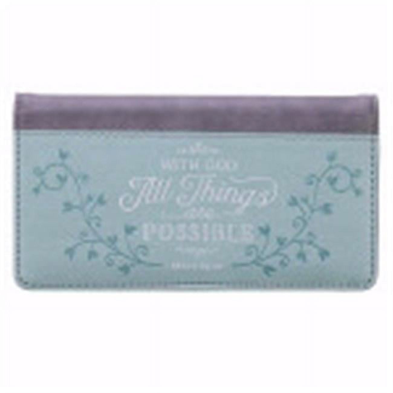 All Things Checkbook Cover, Blue & Purple