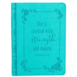 Strength & Dignity Luxleather Flexcover Journal, Teal