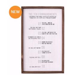 The Ten Commandments Wall Plaque - 11 x 17 in.