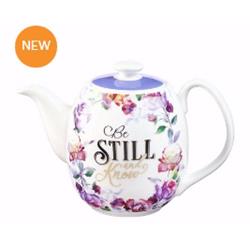 Be Still Psalm 46-10 Teapot