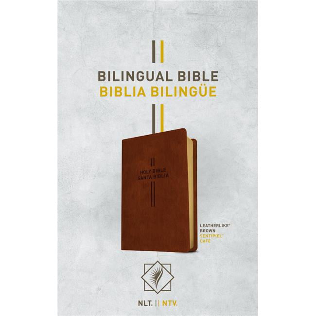 Span-NLT & NTV Bilingual Bible, Brown Leather Like - Biblia Bilingue - Feb 2020