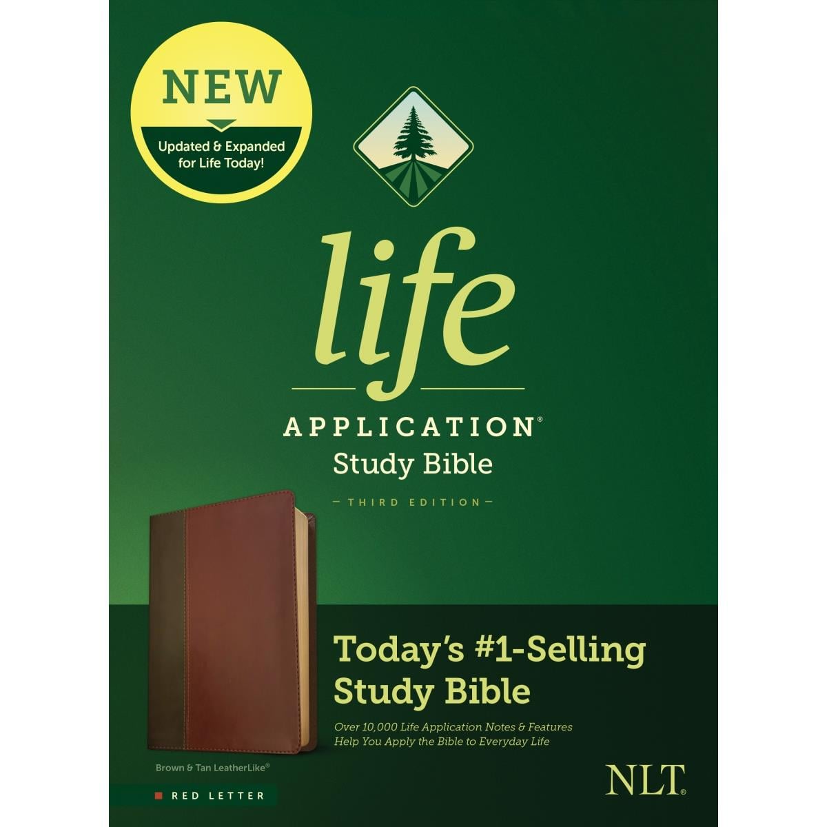 NLT Life Application Study Bible - Third Edition, Red Letter, Brown & Tan Leather Like
