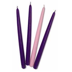 Advent Refill Tapers Candle, Purple & Pink - 0.88 x 10 in.