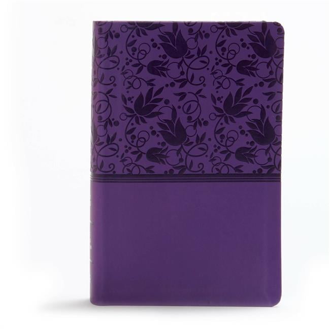 Picture of B & H Publishing 134396 KJV Large Print Personal Size Reference Bible&#44; Purple Leather Touch