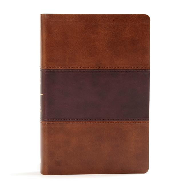 Picture of B & H Publishing 134399 KJV Large Print Personal Size Reference Bible&#44; Saddle Brown Leather Touch Indexed