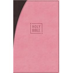NIV Premium Gift Bible Leathersoft Indexed - Comfort Print, Pink & Chocolate