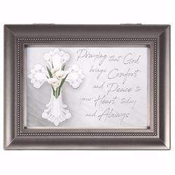 Picture of Carson Home Accents 159122 Comfort & Peace & Amazing Grace - Bereavement Music Box - 8 x 6 in.
