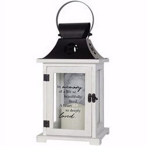 Picture of Carson Home Accents 158301 In Memory of Lantern with LED Candle & Timer - 13.5 x 6.25 x 6.25 in.