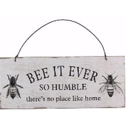 Picture of Youngs 156002 Bee it Ever So Humble Wood Wall Sign - 12 x 5.5 in.