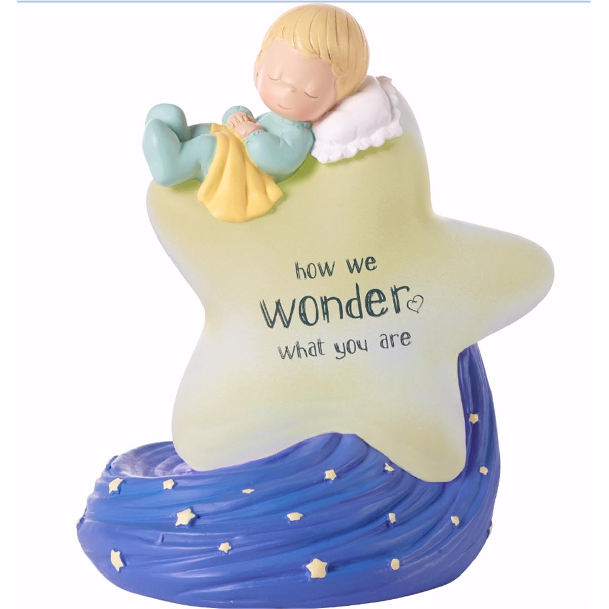 Picture of Precious Moments 139563 How We Wonder What You Are Gender Reveal LED Nightlight - 4 in. - Nov