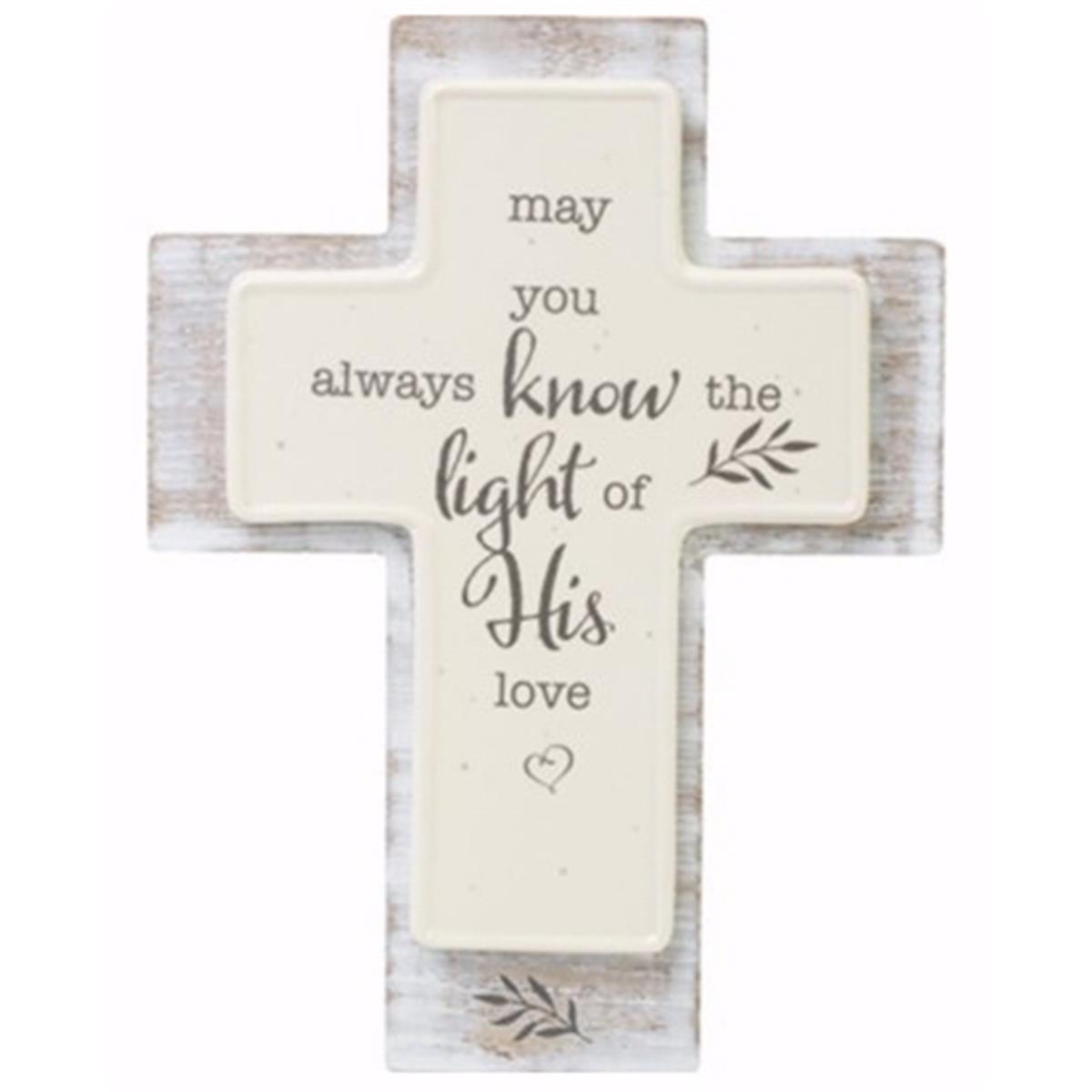 Picture of Precious Moments 136822 Know the Light of His Love Cross - 8 in.