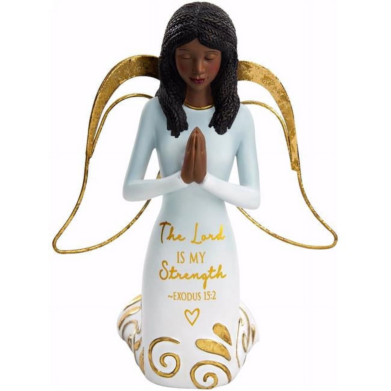 Pavilion  Ebony Angel Figurine - Lord & Kneeling - 5 in -  PA646286