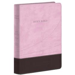 108581 KJV Large Print Thinline Reference Bible, Chocolate & Pink Flexisoft -  Hendrickson Publishers