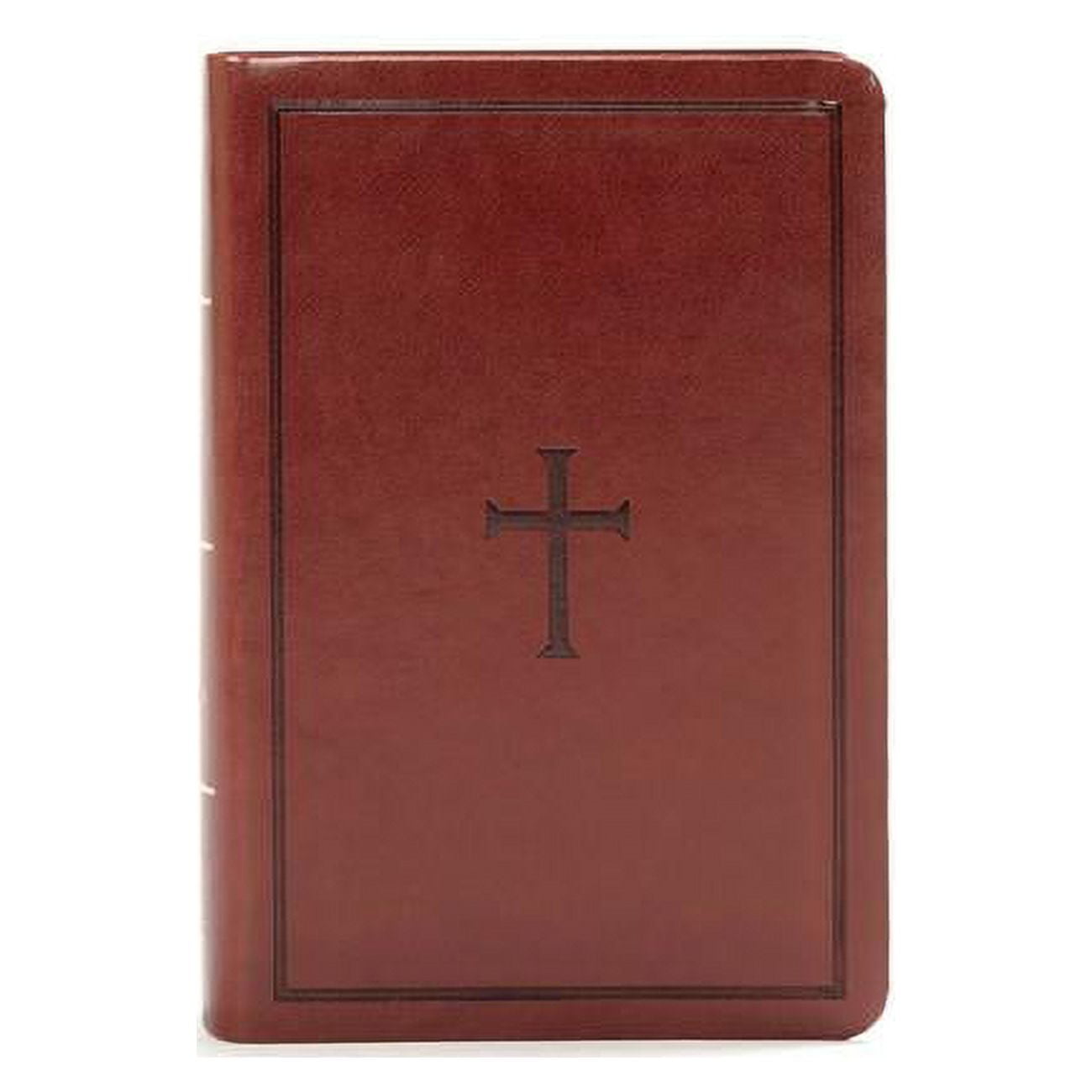 Picture of B & H Publishing 134382 KJV Large Print Compact Reference Bible&#44; Brown Leather Touch