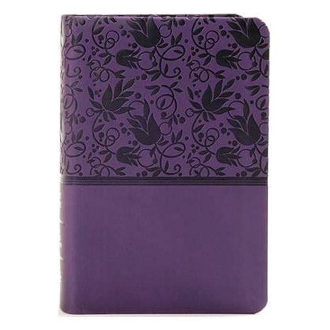 Picture of B & H Publishing 134385 KJV Large Print Compact Reference Bible&#44; Purple Leather Touch
