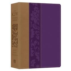 Barbour Publishing  KJV Study Bible & Large Print - Violet Floret DiCarta