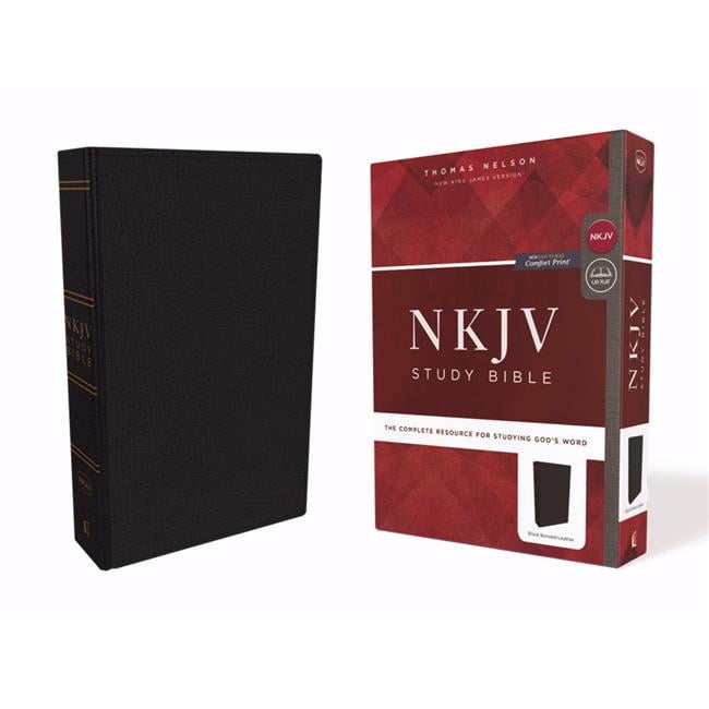 NKJV Study Bible - Comfort Print, Black Premium Bonded Leather