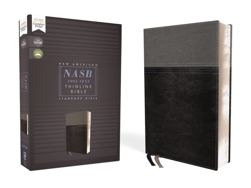 NASB Thinline Bible - Comfort Print  Black Leathersoft
