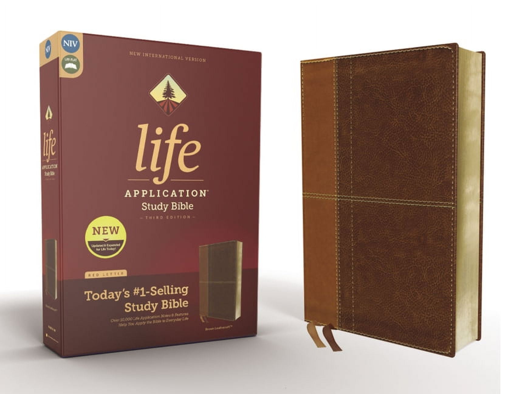 138363 NIV Life Application Study Bible - Third Edition, Tan & Brown Leathersoft -  Zondervan