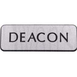 Deacon Contemporary Badge, Silver & Black - Pin Back