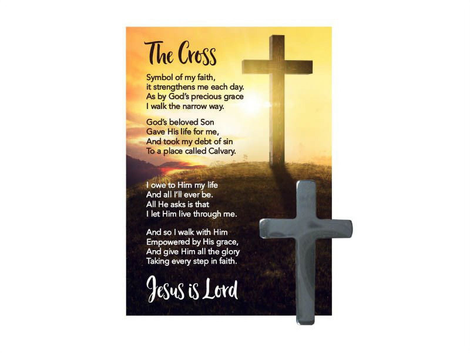 Hematite Pocket Cross with Wallet Card - Pack of 50