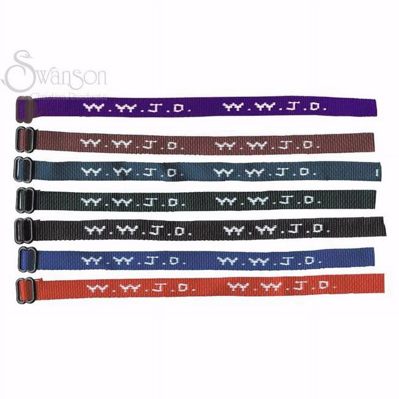 80427 Assorted WWJD Woven Bracelet - Pack of 150