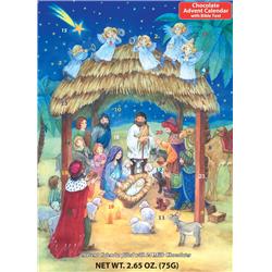 147491 Nativity Chocolate Advent Calendar - 10 x 13.75 in.