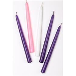 Advent Candle Set - 3 Purple, 1 Pink & 1 White - 10 in.