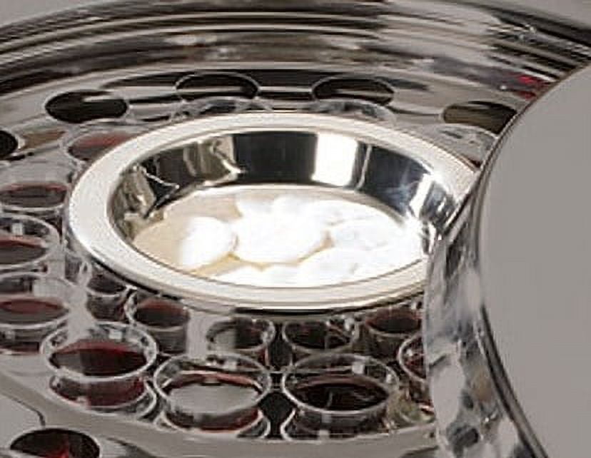 Center Bread Plate Communion Tray, Silver