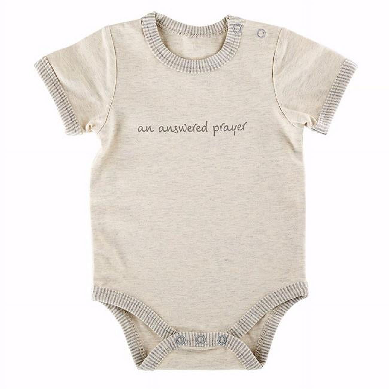 Picture of CB Gift 143190 An Answered Prayer Snapshirt Baby  Cream &amp; Grey - 0-3 MonthsPack of 2
