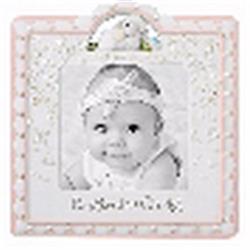 135902 Baptized in Christ Photo Frame, Pink - Holds 4 x 4 in. Photo