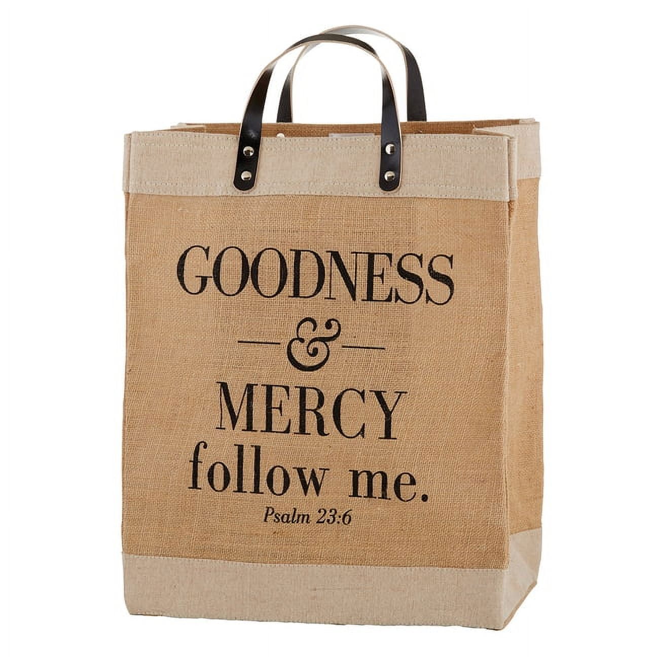 Picture of CB Gift 163344 Goodness &amp; Mercy Follow Me Farmers Market Large Tote - 13 x 18 in.Pack of 2